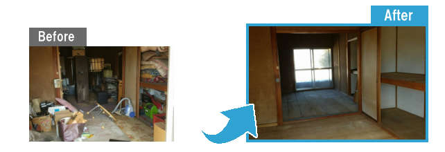 空き家となった一軒家まるごとの片付け